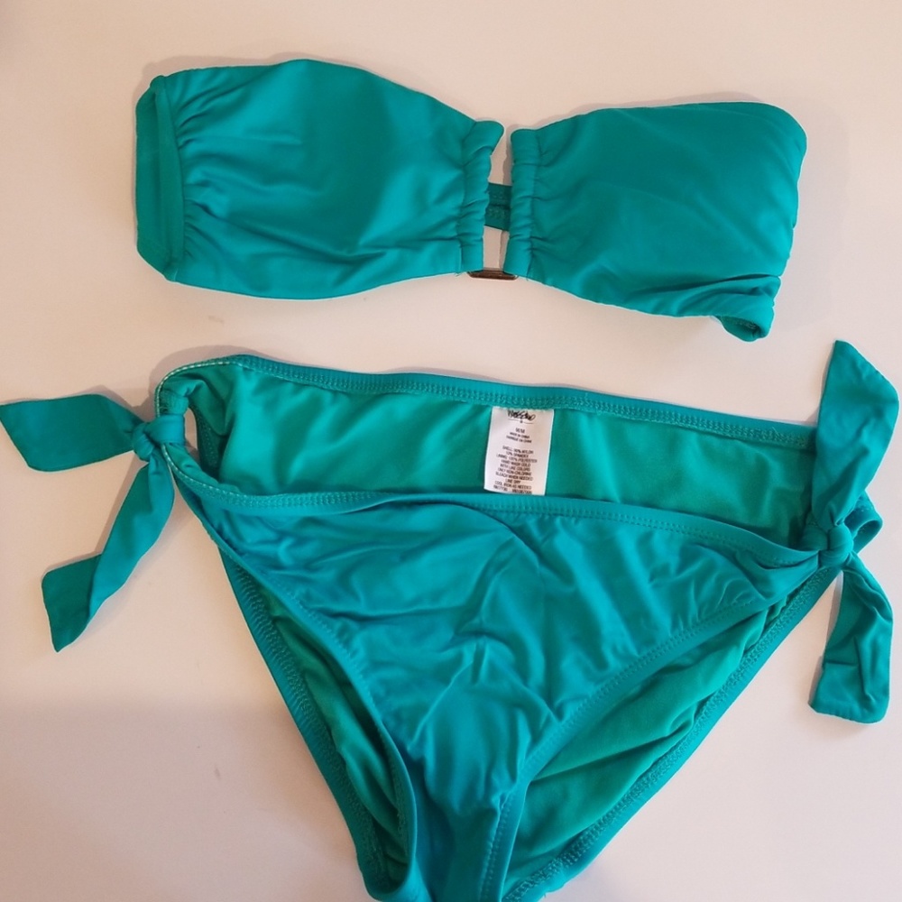 👙Mossimo Green Bandeau 2 Piece Bikini Set👙